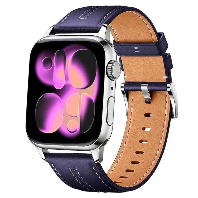 Cinturino per orologio xDfind in ecopelle con texture effetto pelle bovina composita, For Apple Watch 42 / 44 / 45 / 46 / 49mm
