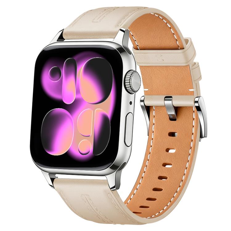 Cinturino per orologio xDfind in ecopelle con texture effetto pelle bovina composita, For Apple Watch 42 / 44 / 45 / 46 / 49mm