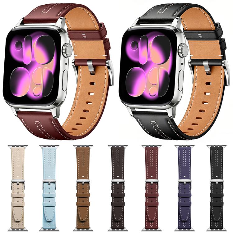 Cinturino per orologio xDfind in ecopelle con texture effetto pelle bovina composita, For Apple Watch 42 / 44 / 45 / 46 / 49mm