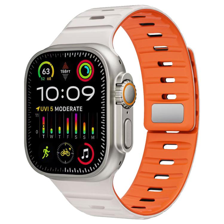 Cinturino per orologio in silicone con fibbia magnetica Norman di xDfind, For Apple Watch 42 / 44 / 45 / 46 / 49mm, For Apple Watch 38 / 40 / 41 / S11 42mm