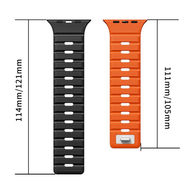 Cinturino per orologio in silicone con fibbia magnetica Norman di xDfind, For Apple Watch 42 / 44 / 45 / 46 / 49mm, For Apple Watch 38 / 40 / 41 / S11 42mm
