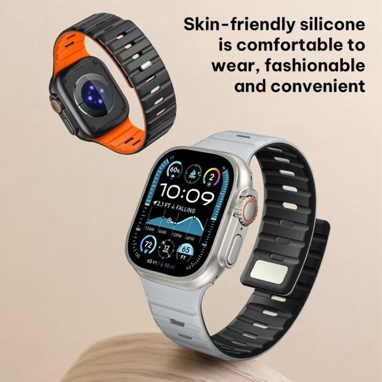Cinturino per orologio in silicone con fibbia magnetica Norman di xDfind, For Apple Watch 42 / 44 / 45 / 46 / 49mm, For Apple Watch 38 / 40 / 41 / S11 42mm