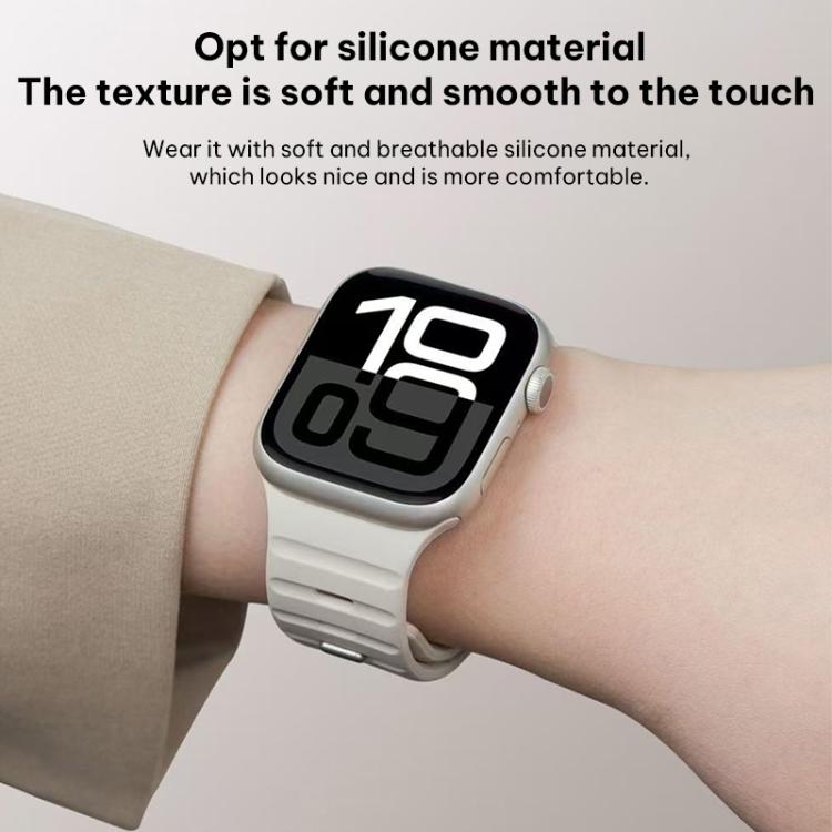 Cinturino per orologio in silicone con fibbia magnetica Norman di xDfind, For Apple Watch 42 / 44 / 45 / 46 / 49mm, For Apple Watch 38 / 40 / 41 / S11 42mm