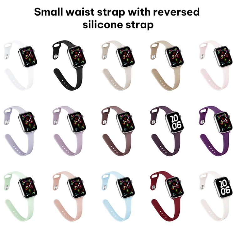 Cinturino per orologio in silicone con fibbia inversa xDfind per vita piccola, For Apple Watch 42 / 44 / 45 / 46 / 49mm, For Apple Watch 38 / 40 / 41 / S11 42mm