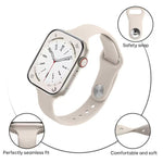 Cinturino per orologio in silicone con fibbia inversa xDfind per vita piccola, For Apple Watch 42 / 44 / 45 / 46 / 49mm, For Apple Watch 38 / 40 / 41 / S11 42mm