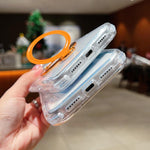Custodia magnetica trasparente in metallo con supporto girevole per telefono., For iPhone 17 Pro Max, For iPhone 17 Pro