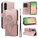 Custodia per telefono in pelle con motivo a rilievo di dente di leone., For Samsung Galaxy A57 5G, For Samsung Galaxy A37 5G, For Galaxy A27 5G