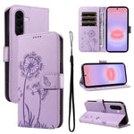 Custodia per telefono in pelle con motivo a rilievo di dente di leone., For Samsung Galaxy A57 5G, For Samsung Galaxy A37 5G, For Galaxy A27 5G