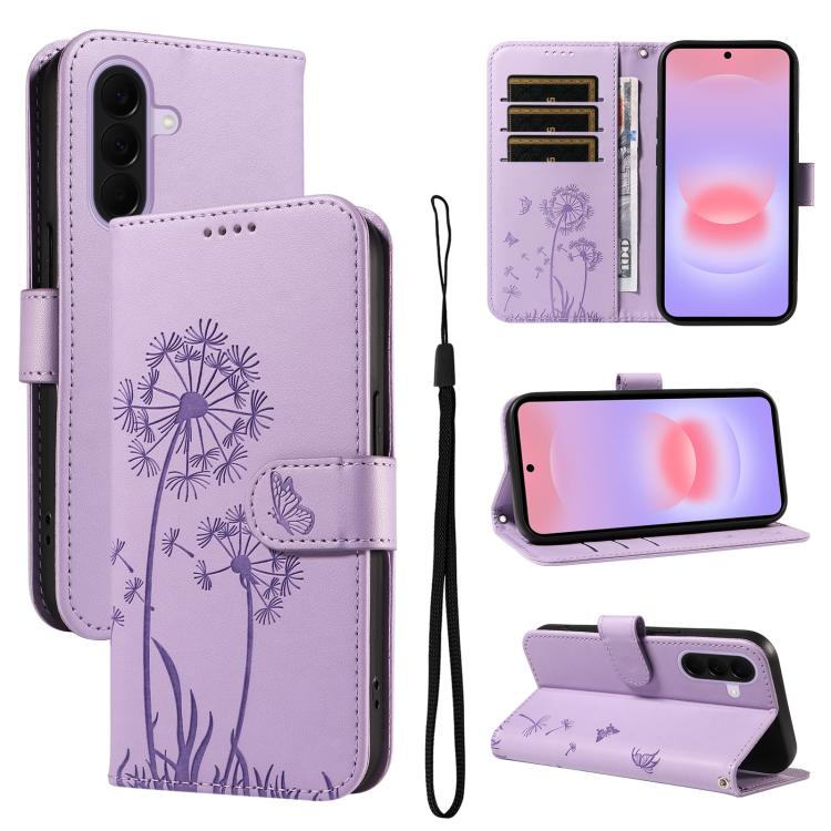 Custodia per telefono in pelle con motivo a rilievo di dente di leone., For Samsung Galaxy A57 5G, For Samsung Galaxy A37 5G, For Galaxy A27 5G