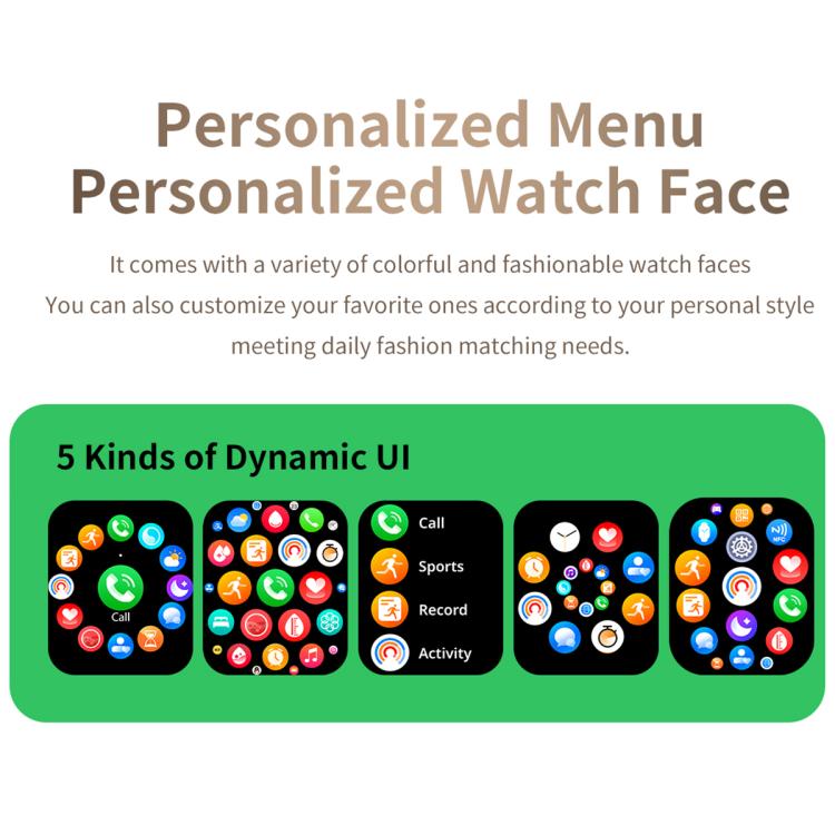 Smartwatch sportivo CY39 con schermo a colori HD da 2,02 pollici, supporto per chiamate Bluetooth e monitoraggio della salute.