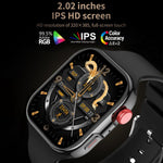 Smartwatch sportivo CY39 con schermo a colori HD da 2,02 pollici, supporto per chiamate Bluetooth e monitoraggio della salute.