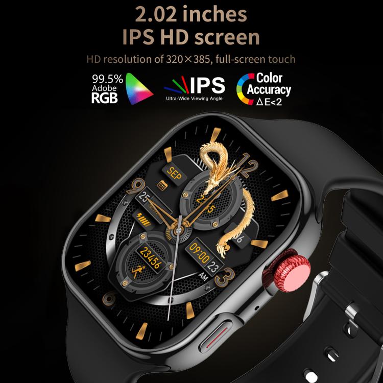 Smartwatch sportivo CY39 con schermo a colori HD da 2,02 pollici, supporto per chiamate Bluetooth e monitoraggio della salute.