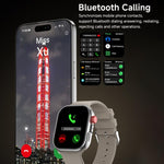 Smartwatch sportivo CY39 con schermo a colori HD da 2,02 pollici, supporto per chiamate Bluetooth e monitoraggio della salute.