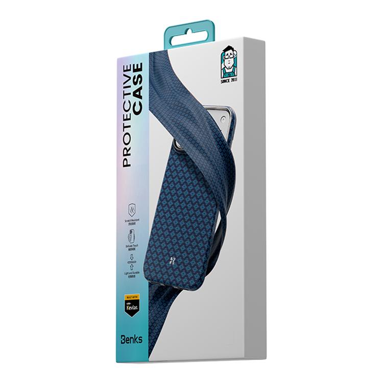 Custodia magnetica antiurto Benks Y3 in Kevlar con motivo a diamante per telefono, For iPhone 17 Pro Max, For iPhone 17 Pro