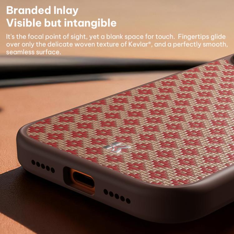 Custodia magnetica antiurto Benks Y3 in Kevlar con motivo a diamante per telefono, For iPhone 17 Pro Max, For iPhone 17 Pro