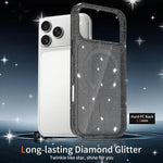 Custodia per telefono ibrida in PC e TPU con glitter trasparenti e magneti, For iPhone 17 Pro Max, For iPhone 17 Pro, For iPhone 17, For iPhone Air, For iPhone 16 Pro Max, For iPhone 16 Pro, For iPhone 16 Plus, For iPhone 16
