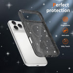 Custodia per telefono ibrida in PC e TPU con glitter trasparenti e magneti, For iPhone 17 Pro Max, For iPhone 17 Pro, For iPhone 17, For iPhone Air, For iPhone 16 Pro Max, For iPhone 16 Pro, For iPhone 16 Plus, For iPhone 16