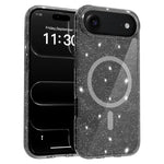 Custodia per telefono ibrida in PC e TPU con glitter trasparenti e magneti, For iPhone 17 Pro Max, For iPhone 17 Pro, For iPhone 17, For iPhone Air, For iPhone 16 Pro Max, For iPhone 16 Pro, For iPhone 16 Plus, For iPhone 16