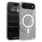 Custodia per telefono ibrida in PC e TPU con glitter trasparenti e magneti, For iPhone 17 Pro Max, For iPhone 17 Pro, For iPhone 17, For iPhone Air, For iPhone 16 Pro Max, For iPhone 16 Pro, For iPhone 16 Plus, For iPhone 16