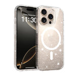 Custodia per telefono ibrida in PC e TPU con glitter trasparenti e magneti, For iPhone 17 Pro Max, For iPhone 17 Pro, For iPhone 17, For iPhone Air, For iPhone 16 Pro Max, For iPhone 16 Pro, For iPhone 16 Plus, For iPhone 16