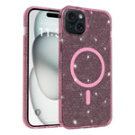 Custodia per telefono ibrida in PC e TPU con glitter trasparenti e magneti, For iPhone 15 Pro Max, For iPhone 15 Pro, For iPhone 15 Plus / 14 Plus, For iPhone 15, For iPhone 14 / 13, For iPhone 14 Pro, For iPhone 14 Pro Max, For iPhone 13 Pro Max