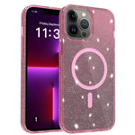 Custodia per telefono ibrida in PC e TPU con glitter trasparenti e magneti, For iPhone 13 Pro, For iPhone 12, For iPhone 12 Pro Max, For iPhone 12 Pro