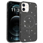 Custodia per telefono ibrida in PC e TPU con glitter trasparenti e magneti, For iPhone 13 Pro, For iPhone 12, For iPhone 12 Pro Max, For iPhone 12 Pro