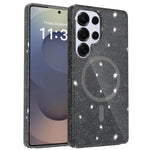 Custodia per telefono ibrida in PC e TPU con glitter trasparenti e magneti, For Samsung Galaxy S26+ 5G, For Samsung Galaxy S26 Ultra 5G, For Samsung Galaxy S26 5G, For Samsung Galaxy S25 FE 5G, For Samsung Galaxy S25 Ultra 5G