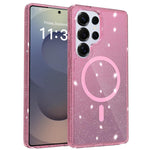 Custodia per telefono ibrida in PC e TPU con glitter trasparenti e magneti, For Samsung Galaxy S26+ 5G, For Samsung Galaxy S26 Ultra 5G, For Samsung Galaxy S26 5G, For Samsung Galaxy S25 FE 5G, For Samsung Galaxy S25 Ultra 5G