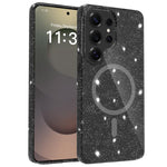 Custodia per telefono ibrida in PC e TPU con glitter trasparenti e magneti, For Samsung Galaxy S26+ 5G, For Samsung Galaxy S26 Ultra 5G, For Samsung Galaxy S26 5G, For Samsung Galaxy S25 FE 5G, For Samsung Galaxy S25 Ultra 5G