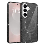 Custodia per telefono ibrida in PC e TPU con glitter trasparenti e magneti, For Samsung Galaxy S26+ 5G, For Samsung Galaxy S26 Ultra 5G, For Samsung Galaxy S26 5G, For Samsung Galaxy S25 FE 5G, For Samsung Galaxy S25 Ultra 5G