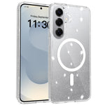 Custodia per telefono ibrida in PC e TPU con glitter trasparenti e magneti, For Samsung Galaxy S26+ 5G, For Samsung Galaxy S26 Ultra 5G, For Samsung Galaxy S26 5G, For Samsung Galaxy S25 FE 5G, For Samsung Galaxy S25 Ultra 5G