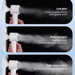 Ventilatore portatile ad alta velocità a 100 velocità, senza pale, mini ventilatore digitale, piccolo ventilatore, 1800mAh, 3000mAh