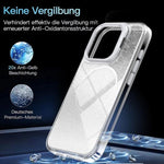 Custodia per telefono con cornice magnetica e supporto per obiettivo con effetto sfumato glitterato, For iPhone 14 Pro Max, For iPhone 13 Pro Max, For iPhone 13 Pro