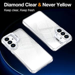 Custodia per telefono con cornice magnetica e supporto per obiettivo con effetto sfumato glitterato, For Samsung Galaxy S26+ 5G, For Samsung Galaxy S26 Ultra 5G, For Samsung Galaxy S26 5G, For Samsung Galaxy S25 FE 5G
