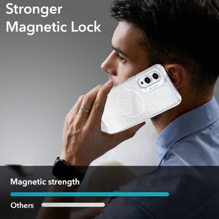 Custodia per telefono con cornice magnetica e supporto per obiettivo con effetto sfumato glitterato, For Samsung Galaxy S25 Edge 5G, For Samsung Galaxy S25 / S24 5G, For Samsung Galaxy S25+ / S24+ 5G, For Samsung Galaxy S25 Ultra 5G