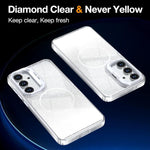 Custodia per telefono con cornice magnetica e supporto per obiettivo con effetto sfumato glitterato, For Samsung Galaxy S24 FE 5G, For Samsung Galaxy S24 Ultra 5G