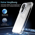 Custodia per telefono con cornice magnetica e supporto per obiettivo con effetto sfumato glitterato, For Samsung Galaxy S24 FE 5G, For Samsung Galaxy S24 Ultra 5G