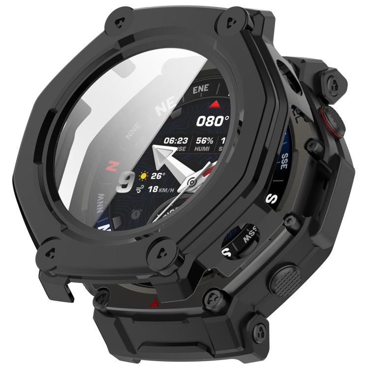Custodia protettiva per orologio xDfind con pellicola temperata integrata nel PC., For Amazfit T-Rex 3 Pro 44mm, For Amazfit T-Rex 3 Pro 48mm