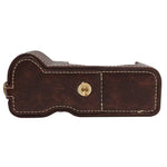 Mezza custodia per fotocamera in pelle vegana, For Canon PowerShot V1