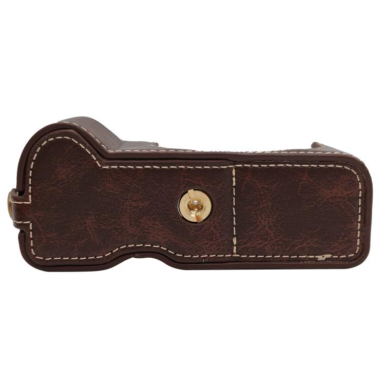 Mezza custodia per fotocamera in pelle vegana, For Canon PowerShot V1
