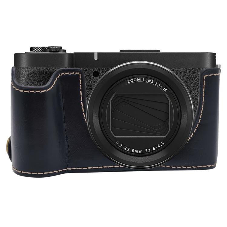 Mezza custodia per fotocamera in pelle vegana, For Canon PowerShot V1