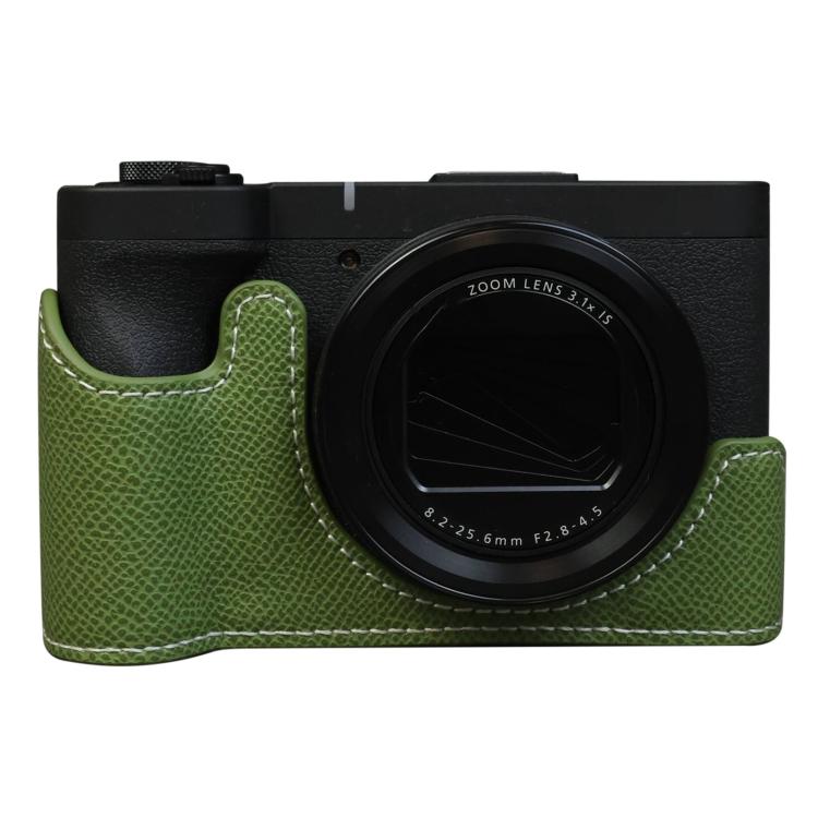 Mezza custodia per fotocamera in pelle vegana con texture a palmo, For Canon PowerShot V1