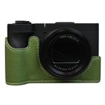 Mezza custodia per fotocamera in pelle vegana con texture a palmo, For Canon PowerShot V1