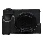 Mezza custodia per fotocamera in pelle vegana con texture a palmo, For Canon PowerShot V1