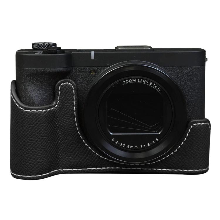 Mezza custodia per fotocamera in pelle vegana con texture a palmo, For Canon PowerShot V1
