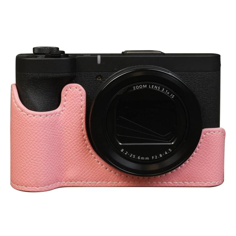 Mezza custodia per fotocamera in pelle vegana con texture a palmo, For Canon PowerShot V1