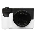 Mezza custodia per fotocamera in pelle vegana con texture a palmo, For Canon PowerShot V1