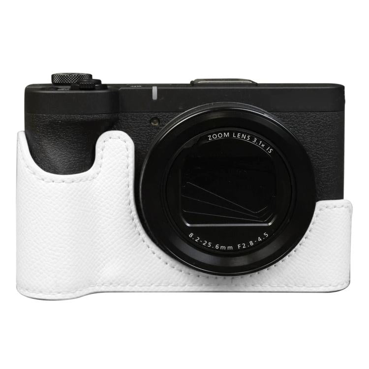 Mezza custodia per fotocamera in pelle vegana con texture a palmo, For Canon PowerShot V1