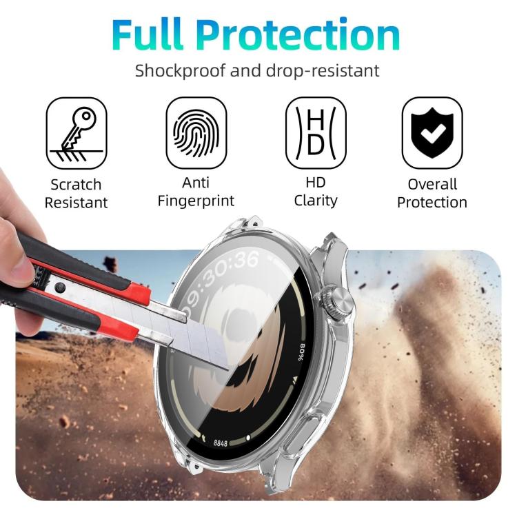 Custodia protettiva per orologio xDfind con pellicola temperata integrata nel PC., For OPPO Watch S